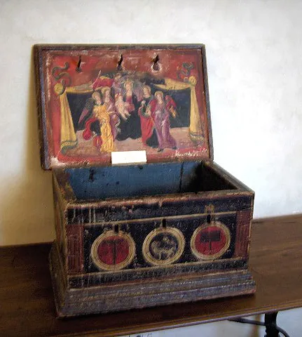cassone: a highly-decorated traditional Italian dowry chest