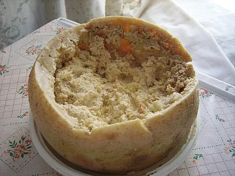 casu martzu: a kind of sheep milk cheese from Sardinia, riddled with live insect larvae