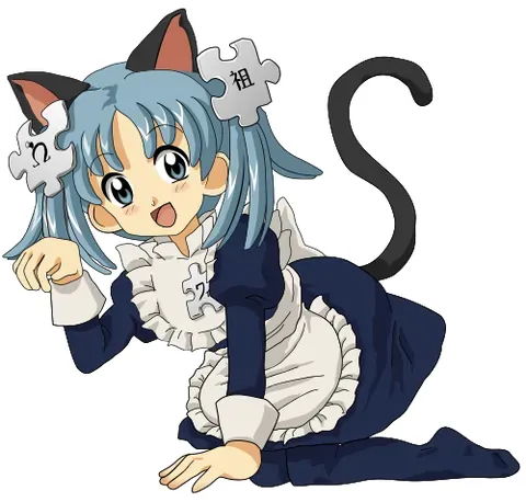 catgirl: a girl or woman who wears a cat costume and plays the role of a cat
