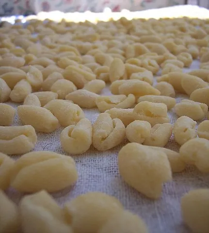 cavatelli: a type of pasta, with rolled edges