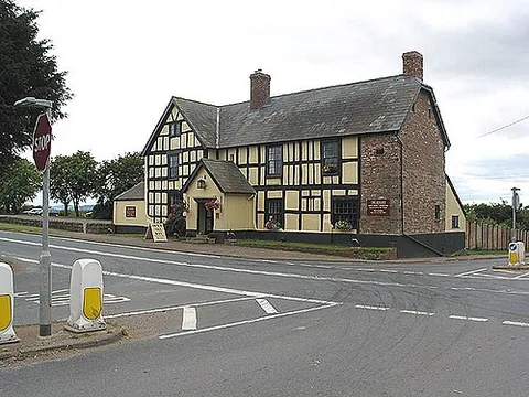 st owen's cross: a hamlet in Hentland parish, Herefordshire, England (OS grid ref SO5324)