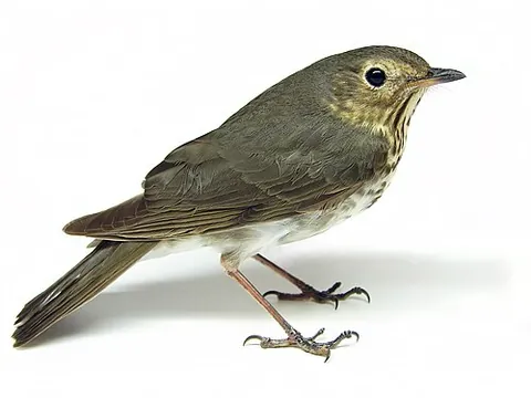 swainson's thrush: catharus ustulatus, a medium-sized thrush of North America
