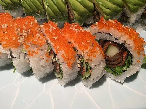 b.c. roll: a form of makizushi popular in British Columbia, containing barbecued salmon, cucumber, and other...