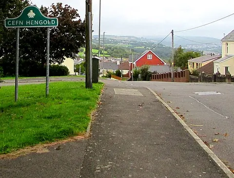 cefn hengoed: a village in Gelligaer community, Caerphilly borough, Wales (OS grid ref ST1495)