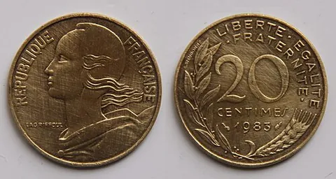 centime: a former subunit of currency equal to one-hundredth of the franc