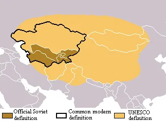 central asia: a landlocked geographic area of continental central Asia comprising Kazakhstan, Kyrgyzstan,...