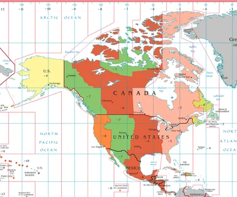 central time: the time zone in central North America corresponding to UTC minus six hours during standard time,...