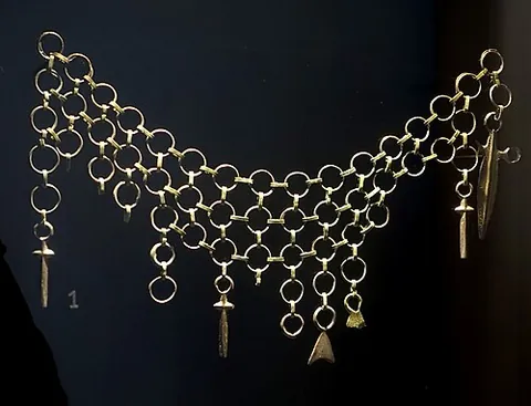 chainwork: techniques of looping or linking pieces of metal or another materials in the manner of a chain;...