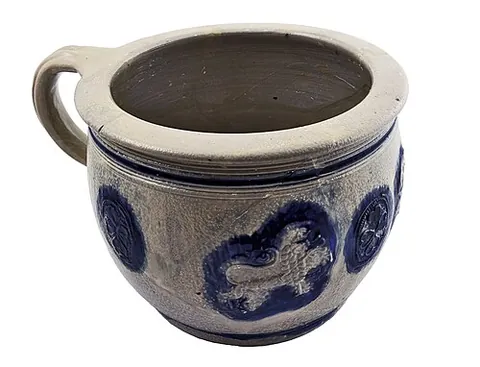 chamber pot: a container used for urination and defecation, particularly those used in early modern towns before...