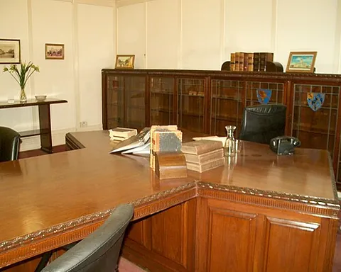 chambers: a set of rooms in a building used as an office or a residential apartment