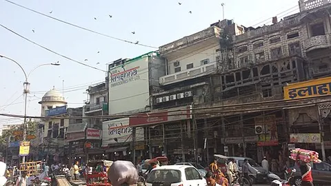 chandni chowk: a neighbourhood of Central Delhi district, Delhi, India