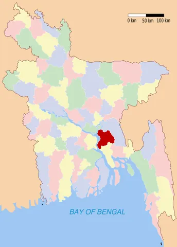 chandpur district: one of the eleven districts in the Chittagong Division of Bangladesh