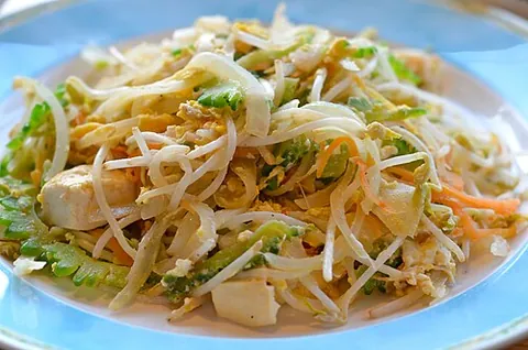 chanpuru: an Okinawan stir-fry dish, generally of tofu combined with a vegetable, meat, or fish