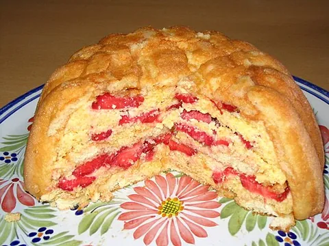 charlotte: a dessert consisting of sponge cake filled with fruit, and cream or custard