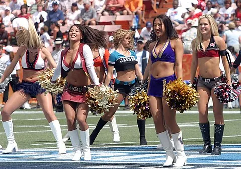 cheerleader: a person, usually a young, attractive female, who encourages applause and cheers at a sports event,...