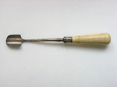 cheese scoop: a pointed, spoonlike implement used to take small, rounded portions from a soft or crumbly cheese
