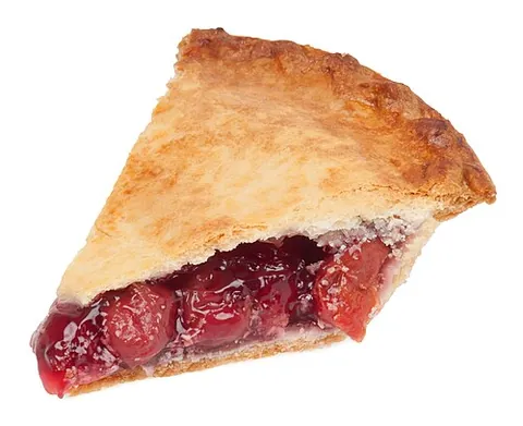 cherry pie: a pie baked with a cherry filling
