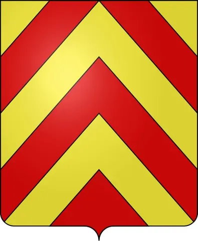 chevronny: having chevrons, especially (heraldry) charged with chevrons