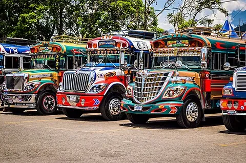 chicken bus: a bus in Central America