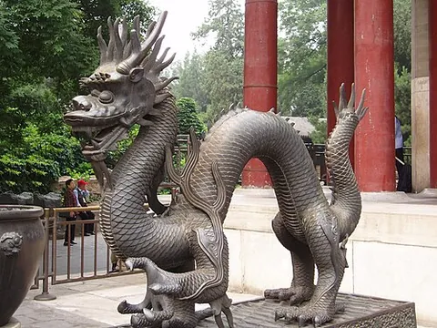 chinese dragon: a mythical serpentine creature, usually depicted as long and snake-like, with many claws, common in...