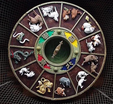 chinese zodiac: a classification scheme that assigns an animal to each year in a repeating twelve-year cycle