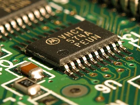 chip: a small piece broken from a larger piece of solid material