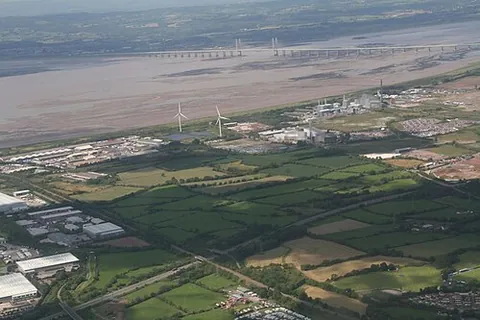 chittening: a coastal and industrial area north of Avonmouth, Bristol, England (OS grid ref ST5381)