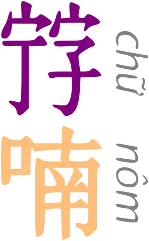 chu nom: a writing system formerly used for Vietnamese, based on Chinese characters