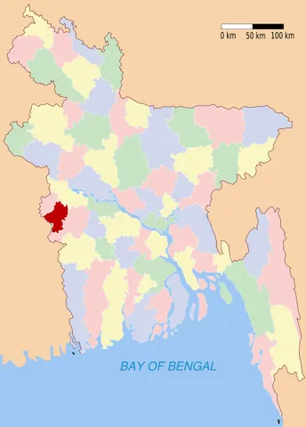 chuadanga district: one of the ten districts in the Khulna Division of Bangladesh