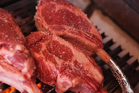 churrasco: a type of barbecued steak, popular in Latin America