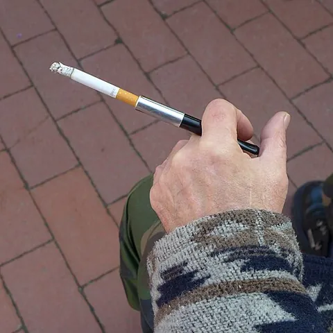 cigarette holder: a tube-like device that holds a cigarette or a cigarillo and through which the cigarette or the...