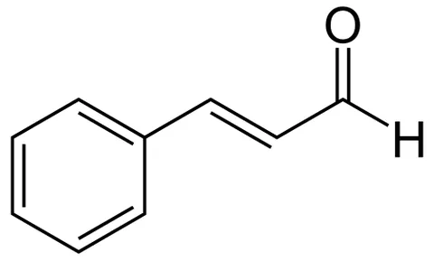 cinnamaldehyde: the aromatic aldehyde C₆H₅-CH=CH-CHO that is responsible for the aroma of cinnamon; any derivative...
