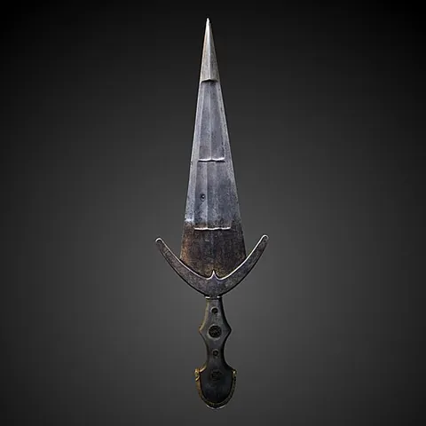 cinquedea: a short sword with a heavy blade developed in northeastern Italy during the Renaissance, often...