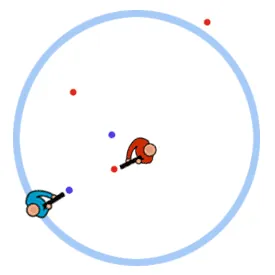 circle-strafe: to move around a target in circular fashion while facing it, in order to avoid counterattacks while...