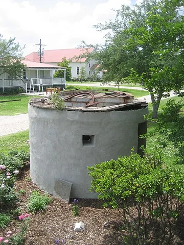 cistern: a reservoir or tank for holding water, especially for catching and holding rainwater for later use