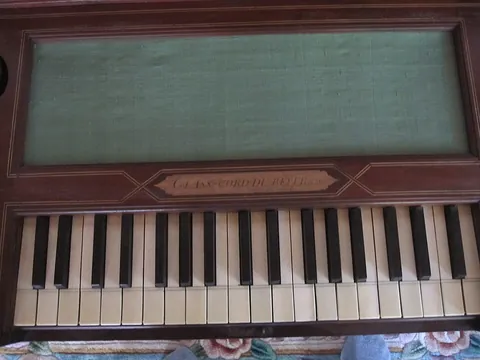 clavier: the keyboard of an organ, pianoforte, or harmonium