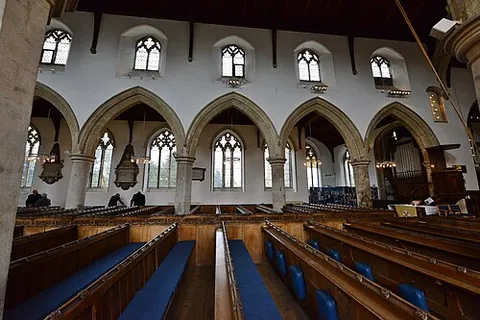 clerestory: the upper part of a wall containing windows to let in natural light to a building, especially in...