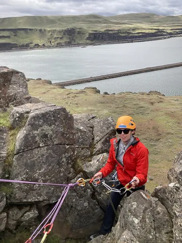 climber: someone or something that climbs (such as a mountain climber)