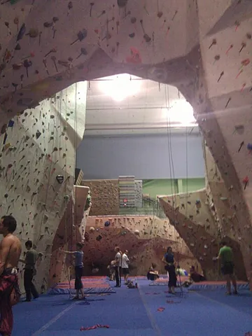 climbing gym: an artificial climbing wall