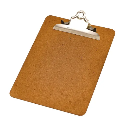 clipboard: a flat piece of rigid material, such as card or plastic, with a clip at one end under which papers...