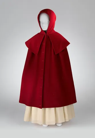 cloak: a long outer garment worn over the shoulders covering the back; a cape, often with a hood