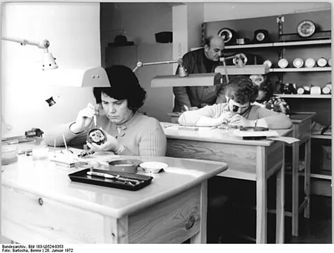 clockmaking: the art or trade of a clockmaker; the manufacture of clocks