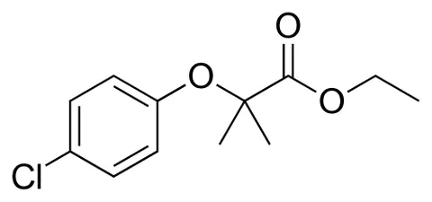 clofibrate: a compound C₁₂H₁₅ClO₃ used especially to lower abnormally high concentrations of fats and...