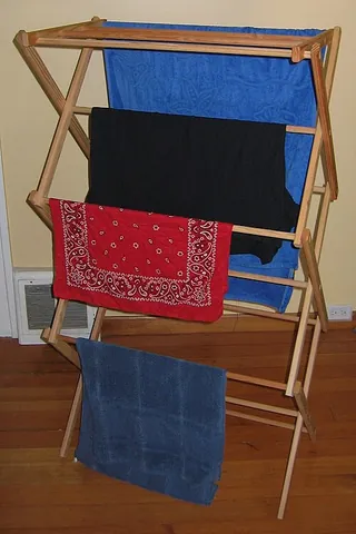 clotheshorse: a frame on which laundry is hung to dry