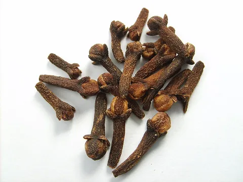 clove: a very pungent aromatic spice, the unexpanded flower bud of the clove tree