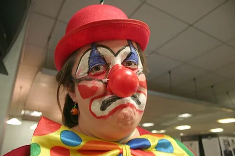 clown nose: a fake nose, typically near spherical, bright red in color and sometimes capable of producing a...
