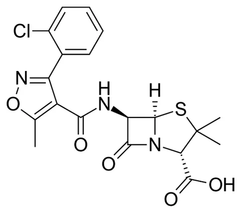 cloxacillin: a semisynthetic antibiotic C₁₉H₁₈ClN₃O₅S in the same class as penicillin, effective especially...