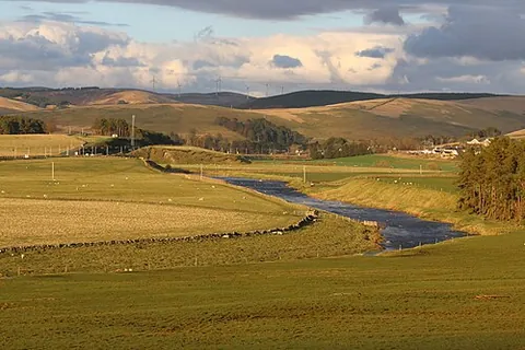 clydesdale: the valley of the River Clyde in South Lanarkshire council area, Scotland (OS grid ref NS91)