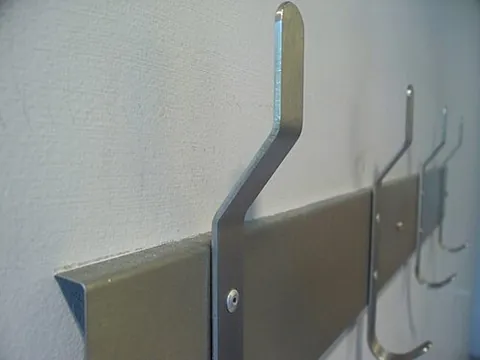 coathook: a hook meant for supporting a hanging coat