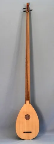 colascione: an early form of lute with a long neck; the mandora